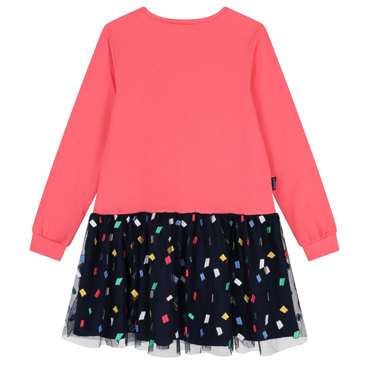 فستان تول باللون الوردي والكحلي للفتيات, 1, hi-res