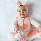 Baby Girls Ivory & Pink Heart Babygrow Gift Set, 1, hi-res