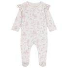 Baby Girls White & Pink Swan Babygrow, 1, hi-res
