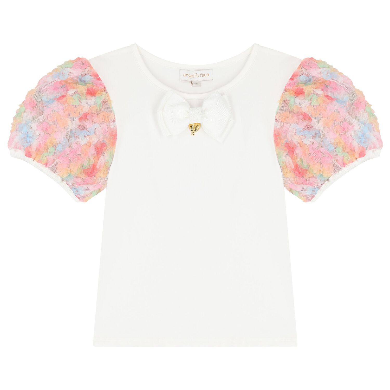 طقم تنورة بنات تول باللون العاجي والوردي , 1, hi-res image number null