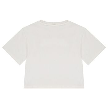 Girls White Logo T-Shirt