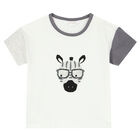 (بدلة رياضية باللون الرمادي والأبيض للأولاد (3 قطع , 1, hi-res