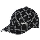 Girls Black Chain Logo Cap, 1, hi-res