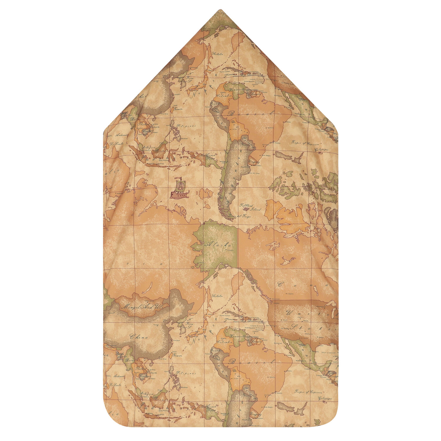 Beige Geo Map Baby Nest, 1, hi-res