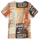 Boys Beige Logo T-Shirt, 1, hi-res