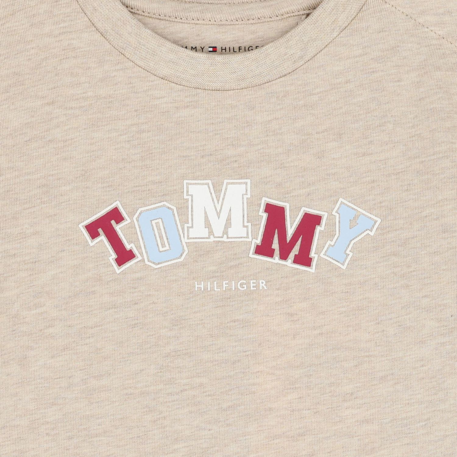 Baby Boys Beige Logo Long Sleeve Top, 1, hi-res