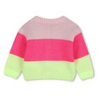 Younger Girls Pink Sequin Knitted Cardigan, 1, hi-res