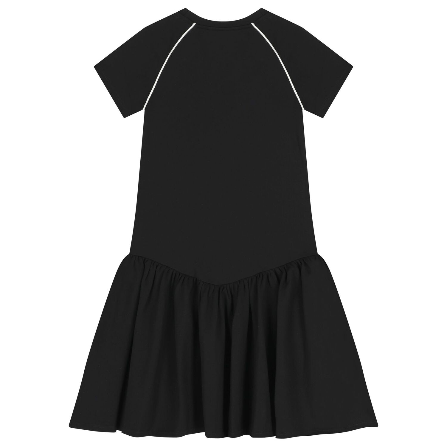 فستان بنات بالشعار باللون الاسود , 3, hi-res