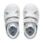 Boys White Logo Trainers, 1, hi-res