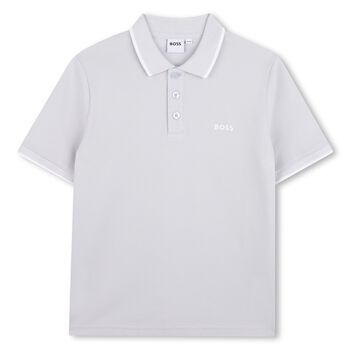 Boys Mini Me Green Logo Polo Shirt