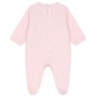 Baby Girls Pink & Gold Logo Babygrow Gift Set , 3, hi-res