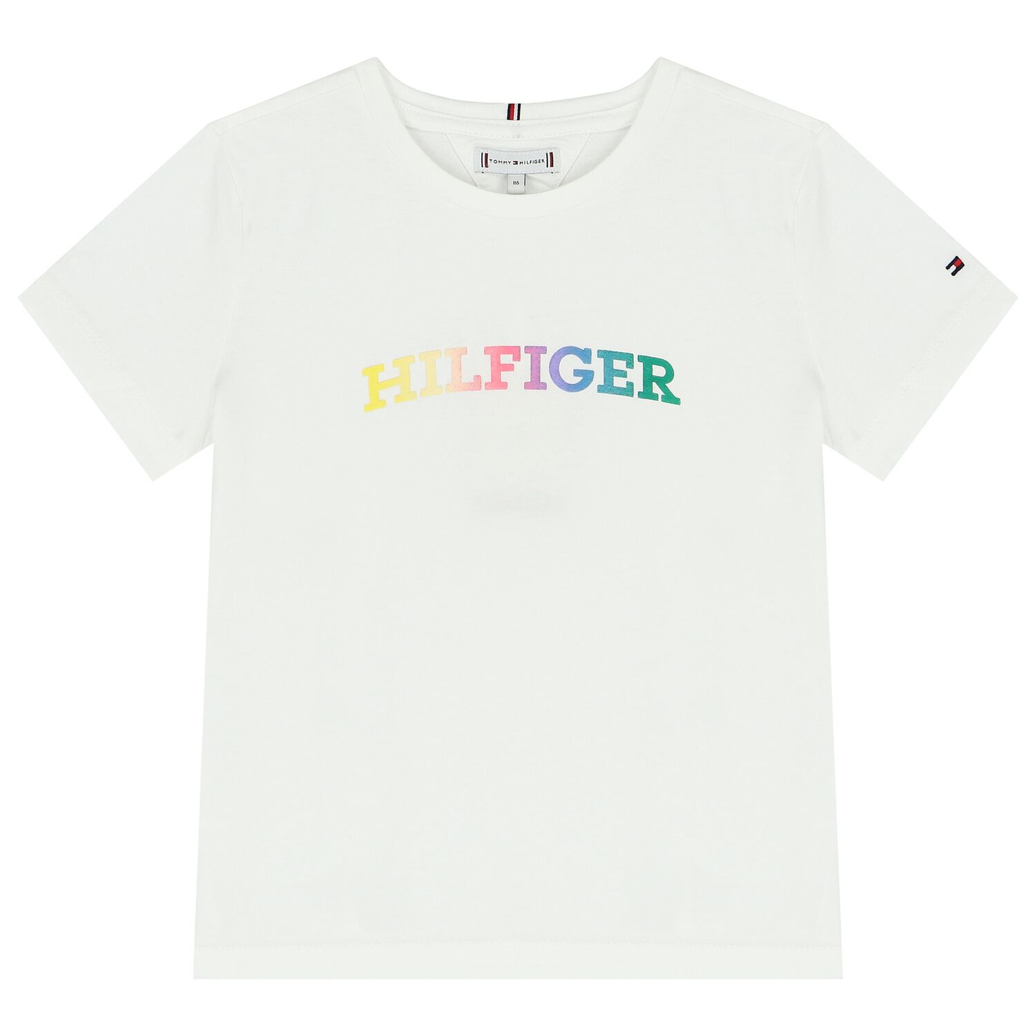 تيشيرت بنات بالشعار باللون الأبيض, 2, hi-res image number null