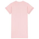 Girls Pink Teddy Bear Logo Dress, 1, hi-res