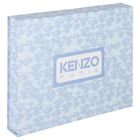 طقم شورت بالشعار باللون العاجي والأزرق للأولاد  , 1, hi-res