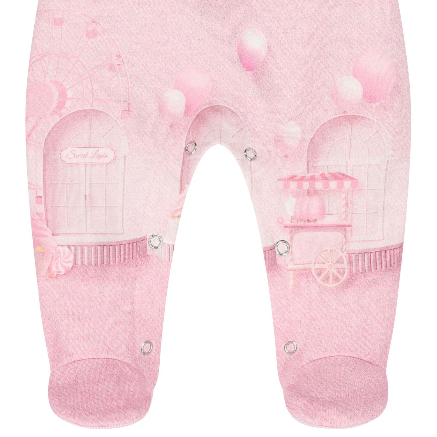 Baby Girls Pink Bow Babygrow, 1, hi-res image number null