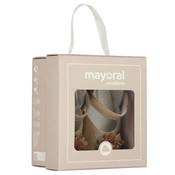 أحذيه ماقبل المشي  للبنات الرضع مزينه بالزهور  