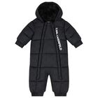 Black Logo Snowsuit, 1, hi-res