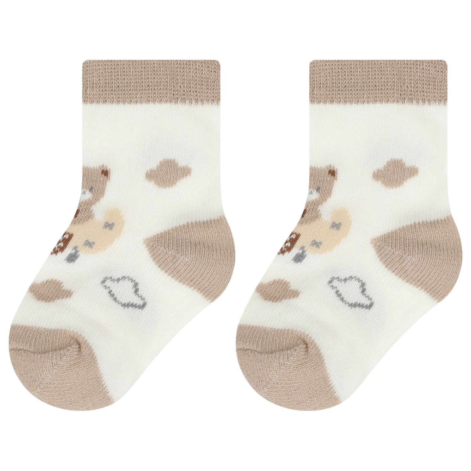 Beige & Ivory Baby Socks ( 4-Pack ), 1, hi-res