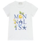 Girls White & Ivory Lemon Skirt Set , 1, hi-res