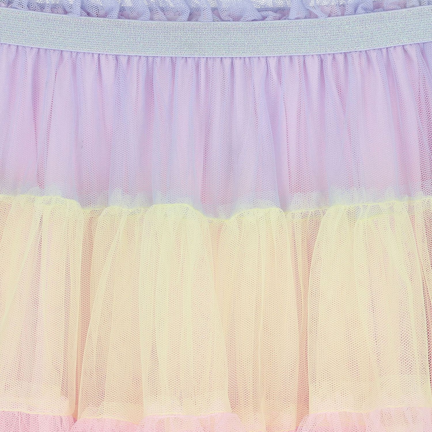 Girls Multi-Coloured Tiered Tulle Skirt, 1, hi-res