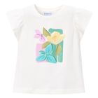 قميص بناتي بلون العاج مزين بالزهور, 3, hi-res