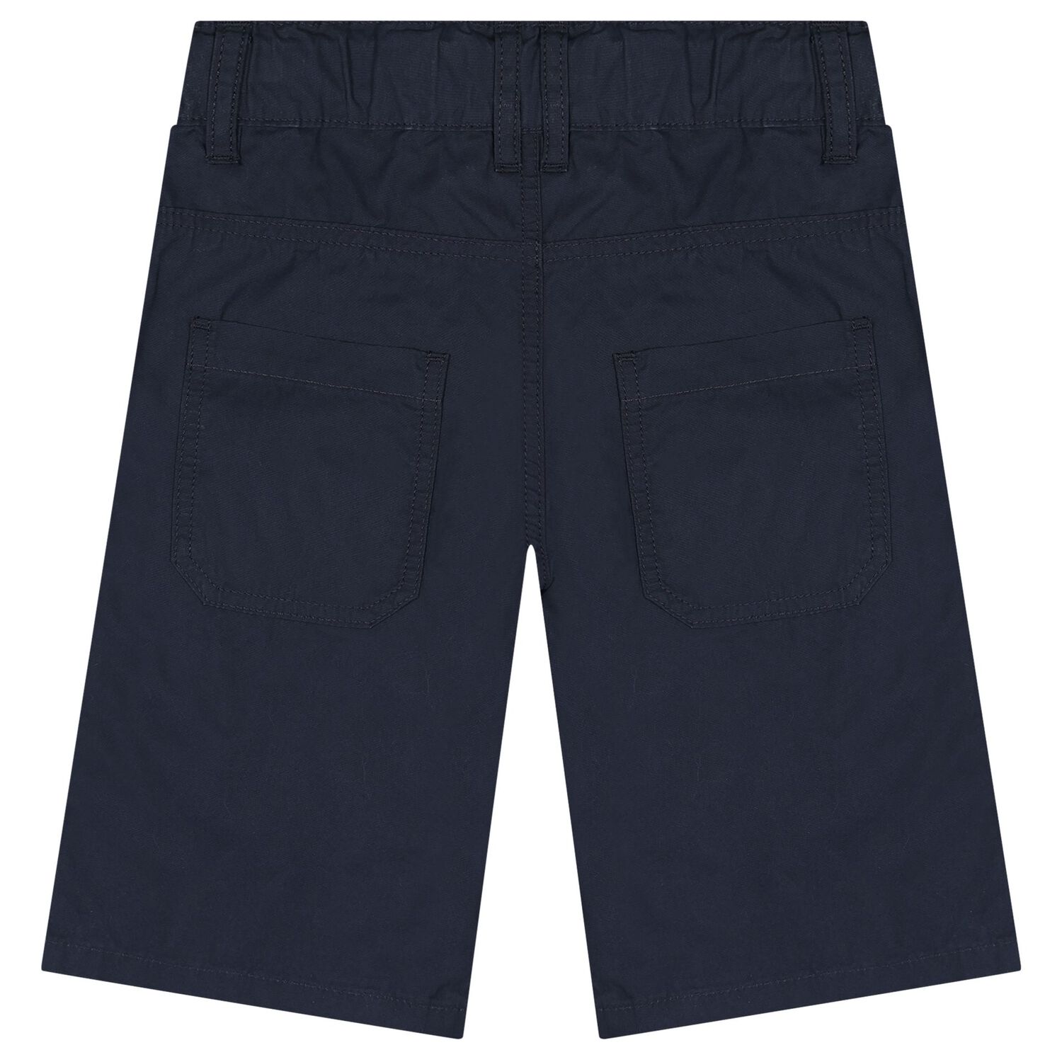 Boys Navy Blue Logo Shorts, 1, hi-res