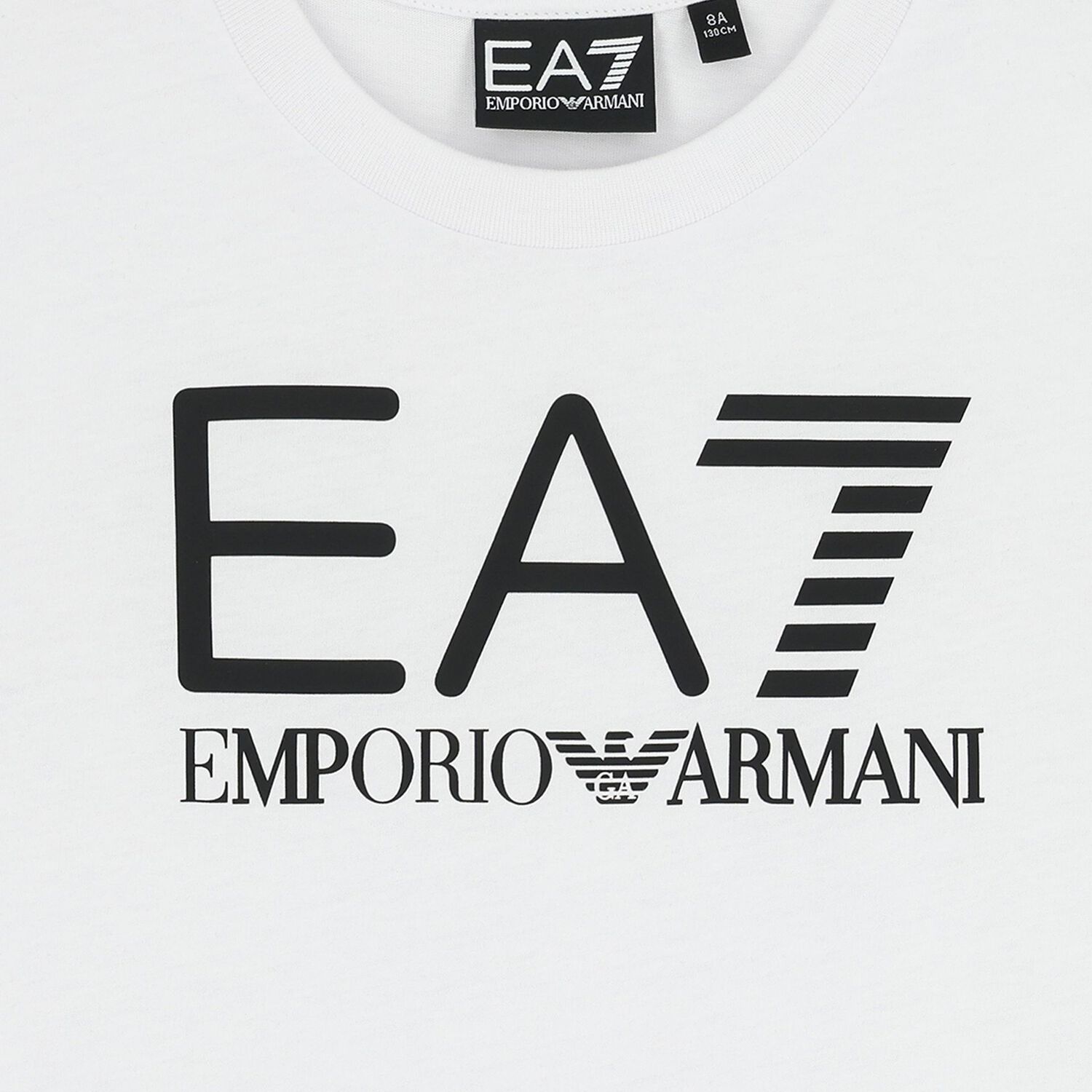 طقم شورت أبيض وأسود بشعار للأولاد, 1, hi-res