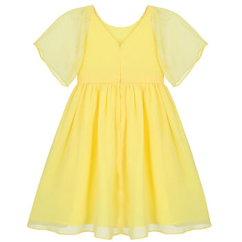 Girls Yellow Chiffon Dress