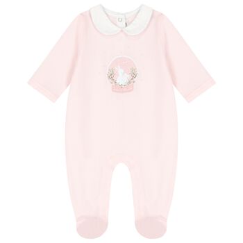 Baby Girls Pink Bunny Babygrow