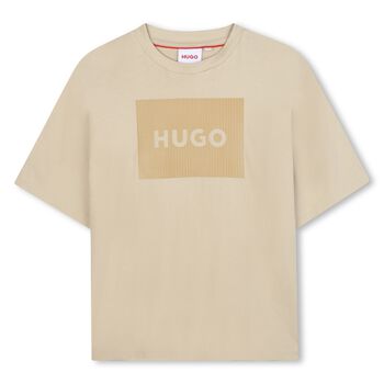 Boys Beige Logo T-Shirt