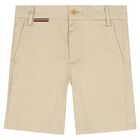 Boys Beige Chino Shorts, 1, hi-res