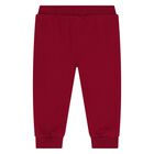 بدلة رياضية للبنات بطبعة دب باللون الأحمر, 1, hi-res