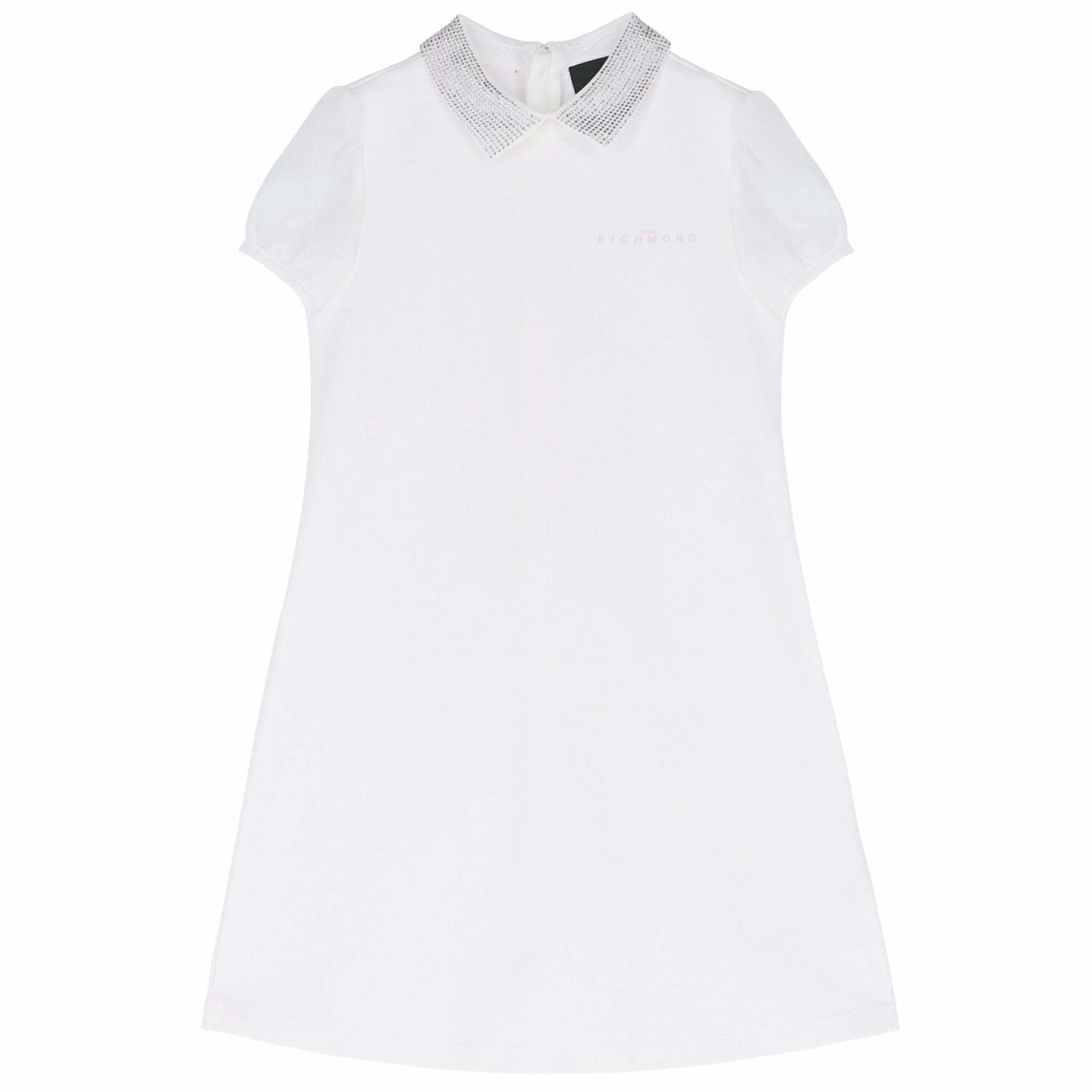 فستان مطرز باللون الابيض للبنات, 1, hi-res