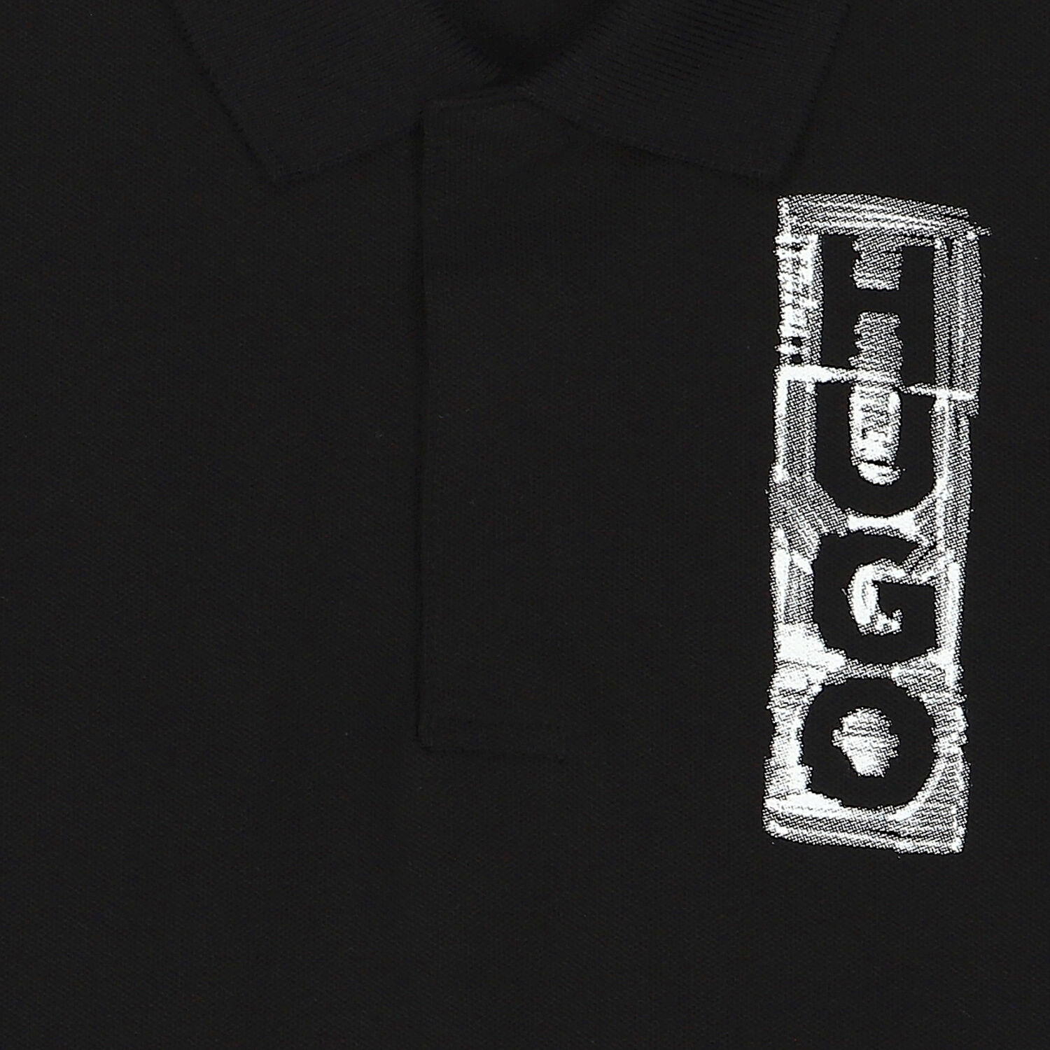 Boys Black Logo Polo Shirt, 1, hi-res