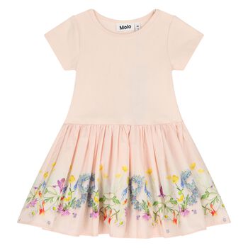 Younger Girls Pink Floral Dress