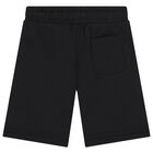 Boys Black Teddy Bear Logo Shorts, 5, hi-res