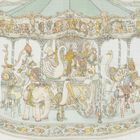 Baby Boys White & Green Carousel Swaddle Carré Blanket, 3, hi-res