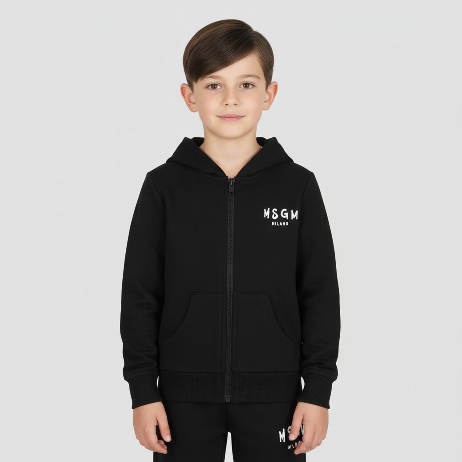 Black Logo Younger Tracksuit, 1, hi-res
