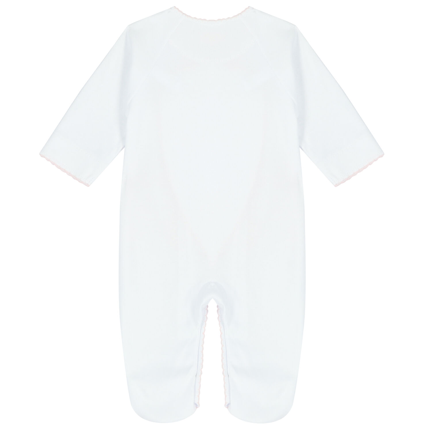 Baby Girls White Swan Babygrow, 1, hi-res