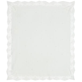 White Knitted Baby Shawl