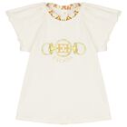 تي شيرت بنات بالشعار باللون العاجي, 1, hi-res