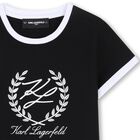 Girls Black & White Logo T-Shirt, 1, hi-res
