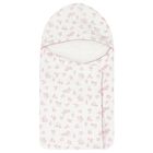 Baby Girls Ivory & Pink Logo Nest, 1, hi-res