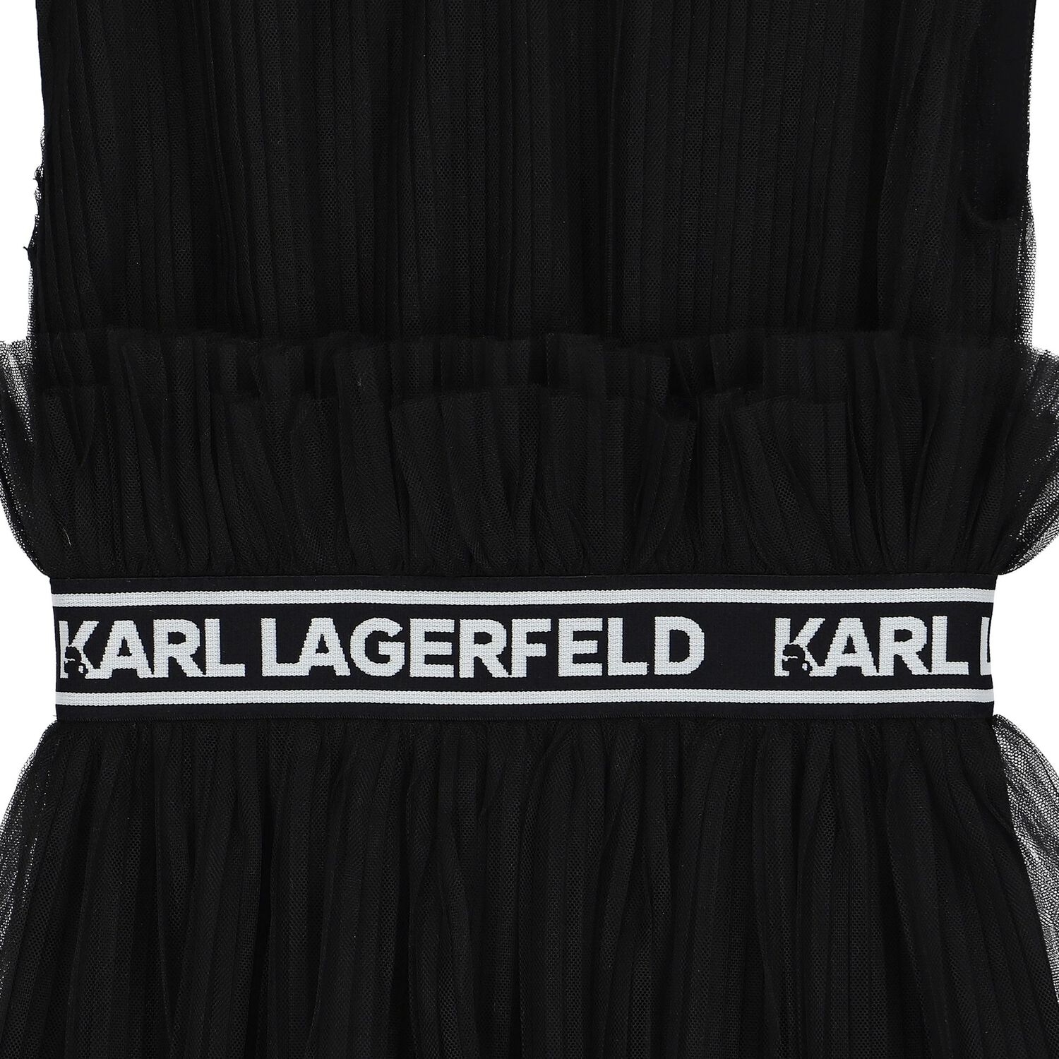 Girls Black Logo Dress, 1, hi-res