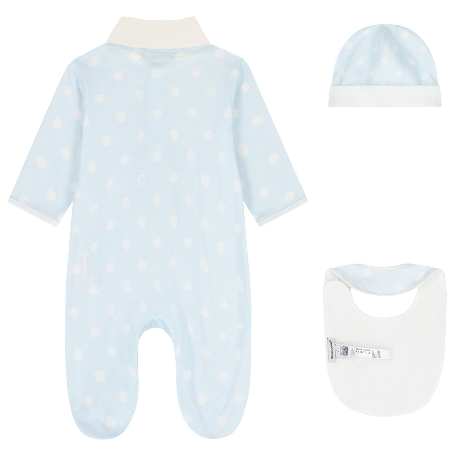 Baby Boys White & Blue Logo Babygrow Gift Set, 1, hi-res
