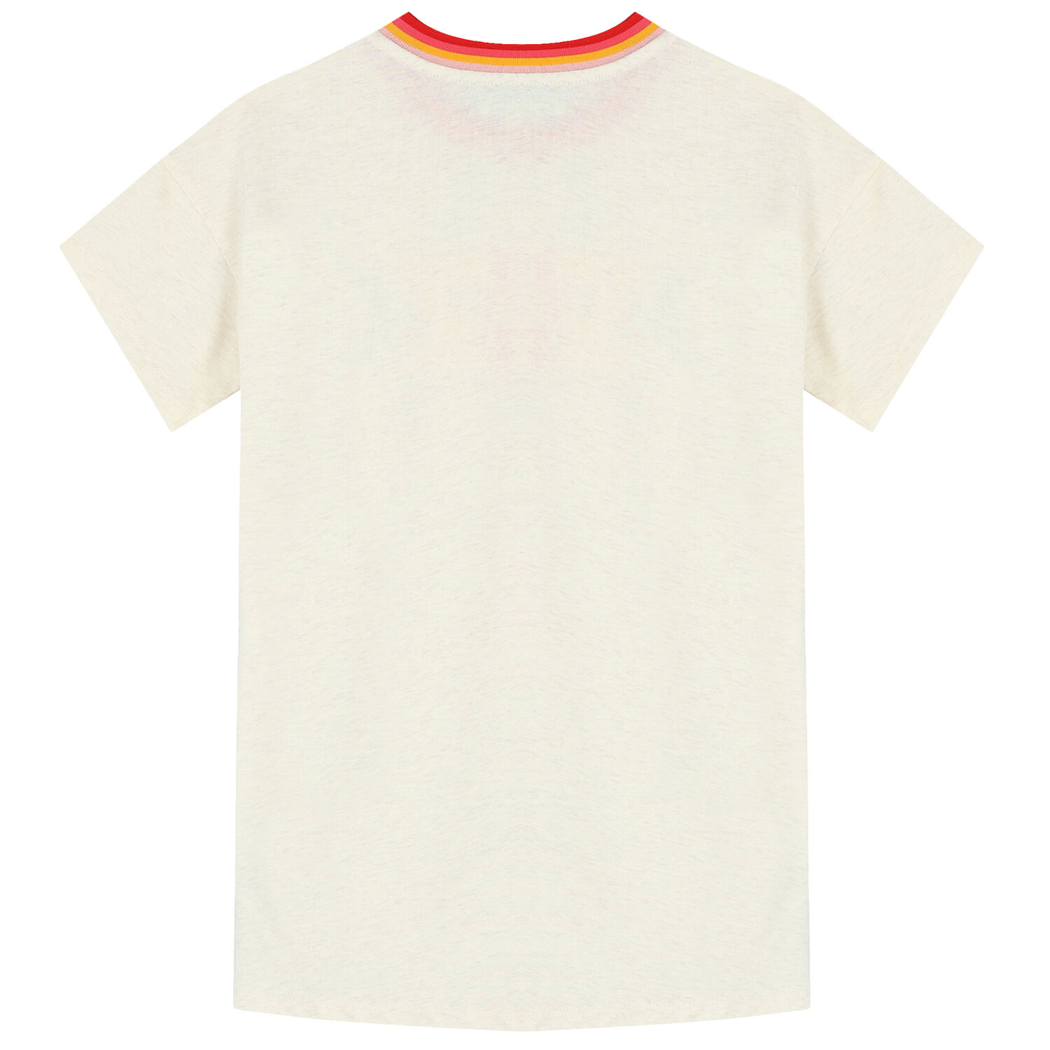 فستان بالشعار باللون البيج, 1, hi-res