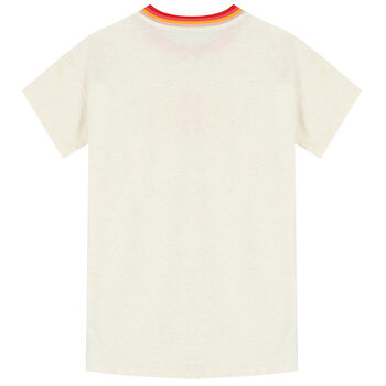 Girls Beige Logo Dress