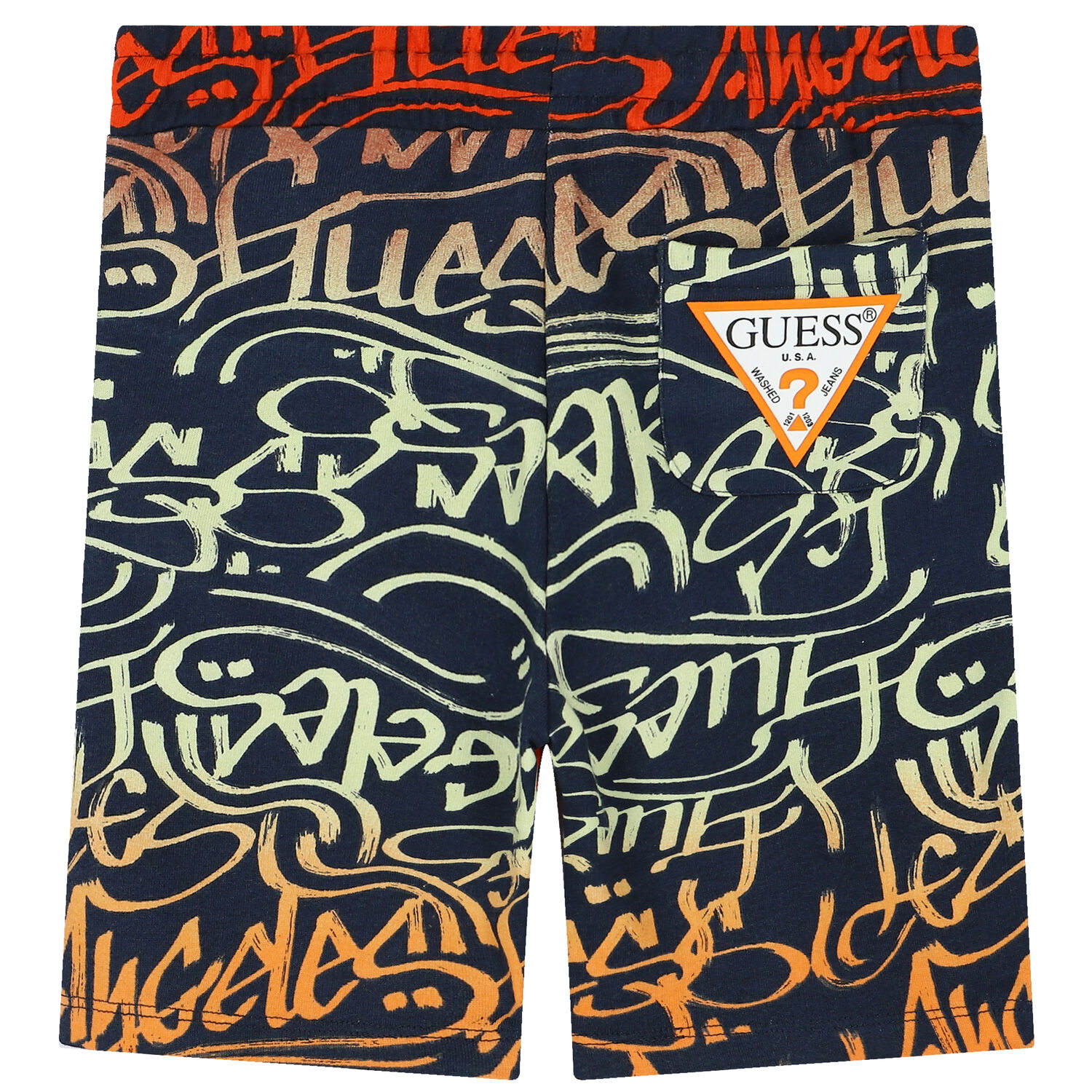 شورت أولاد بالشعار باللون الأزرق, 2, hi-res image number null