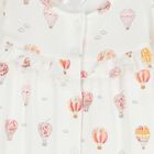 Baby Girls White & Yellow Hot Air Balloon Babygrow ( 2-Pack ), 1, hi-res