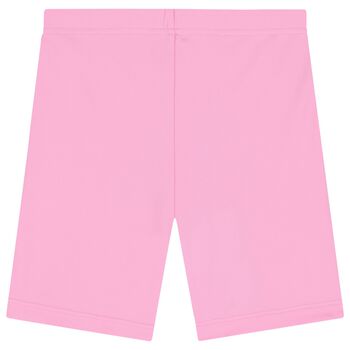 Girls Pink Logo Softskin Cycling Shorts 